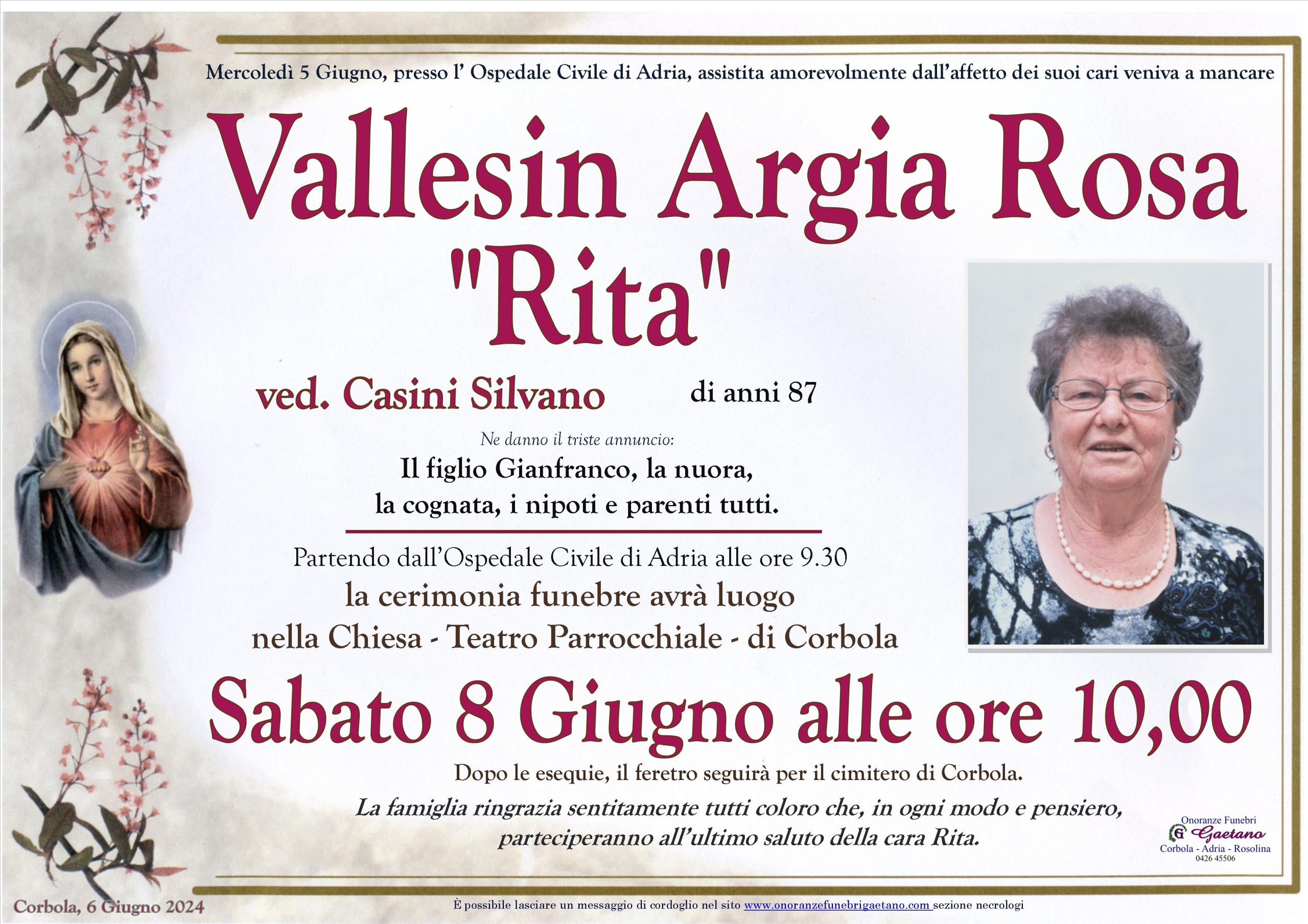 Vallesin Argia Rosa ” Rita”